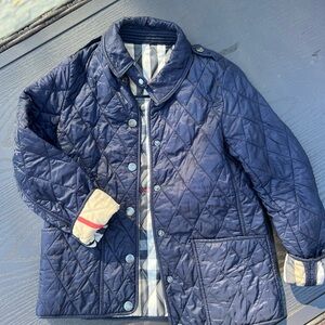Burberry Navy Quilted Kids Puffer Jacket